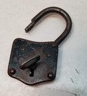 Antique Padlock Iron Lock And Key - Old Vintage Antique 1800s Style  Working 