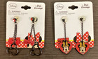 Set Of 2 Disney Mini Mouse Drop Earrings  black   Red Bows hearts With Mini  New