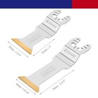 Ezarc 6pcs Titanium Oscillating Multitool Blades Long standard Fast Cut For Wood