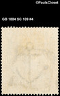 Gb 1884 Sc 109 Queen Victoria Ultra 10 - Used No Gum Wm 31 F vf  4