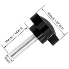 Litoexpe 4 Pack M8 X 30mm Star Hand Knob Screw 8 X 30 Mm Black  Silver