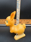 Vintage Plastic Wind Up Pink Hopping Easter Bunny Hare Rabbit Unlimited Inc 