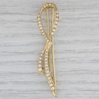 0 78ctw Diamond Ribbon Hair Barrette 18k Yellow Gold Hair Jewelry