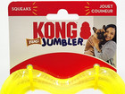 Kong Jumbler W tennis Ball Medium large Yellow Squeaky Tug   Fetch Dog Toy 12 5 