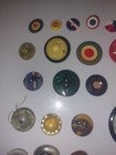 Lot 41 Vtg Unique Plastic Metal Rhinestone Layered Sewing Buttons  Vgc