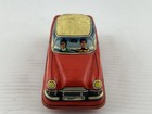 Vintage Tin Toy Car West Germany Friction Litho Red Sedan G-301 1950-1960s
