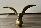Vintage Brass American Eagle Emblem Flag Pole Topper Finial Patriotism Patriot