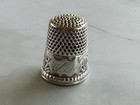 Antique Sterling Silver Thimble Size 8 Unknown Mark Not Round