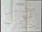 Rare 1949 Sample First Flight Central Airlines Cover With Map Of Flight Paths