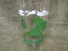 Vintage 1950 s Libbey Glass Co Tall Iced Tea Tumbler Tropical Mid Century Scene