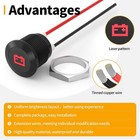 7 Led Indicator Lights 12v-24v Waterproof Metal Pilot Dash Lamp Black