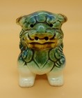 Chinese Foo Dog Vintage Small Pottery Ceramic Figure 3 25  Tall