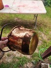 Vintage antique - Copper Metal Pot bucket With Swing Bail Handle  Copper Pot