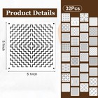 32 Pcs Sashiko Stencil Kit Pet Plastic Embroidery Templates 5 1x5 1 Inch