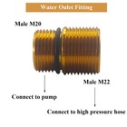 2 Pack 7110264 Water Oulet Kit For Axial Cam Pressure Washer Pump  Gold 