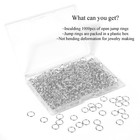 1000 Pcs 6mm Open Jump Rings Silver Plated For Jewelry 6mm 