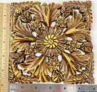 Set Of 3 Vintage Ornate Filigree Medallion Wall Decor Plaques Resin Bronze Look