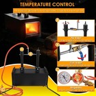 Gas Propane Forge Furnace With Dual Burners 2-door Blacksmith Knife Tool Farrier