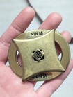 Vintage 1970s Bruce Lee Ninja Belt Buckle Solid Brass Removeable Star Western
