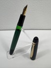 Pelikan 120 Black   Green Fountain Pen Calligraphy Fine Nib Untested As Is