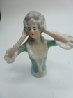 Vintage Half Doll For Pin Cushion Porcelain  Doll Head  Pin Cushion  Very Old
