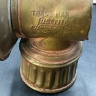 Vintage Carbide Justrite Brass Mining Head Lamp Patent Applied For