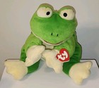 Ct  Ty Pillow Pals - Ribbit The Frog  green Version  13  Mwct Stuffed Animal Toy