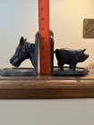 Cast Iron Farm Animals Pig And Horse Bookends