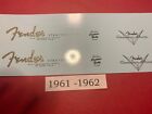 Fender  61 To  62 Stratocaster Waterslide Headstock Decal 2 Per Listing