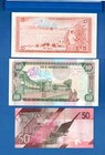 Kenya P-15 P-24 P-52 Five Ten Fifty Shillings Uncirculated Banknotes Set   1