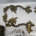 Vintage Antique Brass Furniture Trim Decorative Hardware 14 Pieces Plus Nails