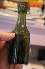 Old Heavy  Antique  5 5 8    Green  Homeopathic   Medicine Bottle  Item   8305