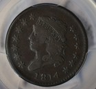 1814 Classic Head Large Cent  Pcgs F  15
