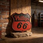 8 x8  Heavy Cast Iron Reto Style Phillips 66 Wall Plaque   ships Free 