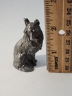 Vintage American Pewter Collie Dog Figurine