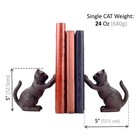 Ambipolar Cat Bookends Cast Iron Heavy Duty Black Vintage Decor For Shelves
