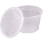 Extra Heavy Duty 240 Pack 16 Oz Deli Food soup Plastic Containers W  Lids 1 Case