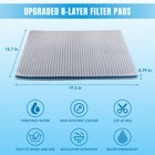 2pc Aquarium Filter Media 8-layer Filter Pads Bio Sponge Foam For Fish Tank Pond