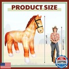 Leyndo 6ft Giant Horse Inflatable Decoration Realistic Lifesize Large Horse B