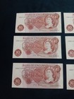 9 Consecutive 10 Shilling Notes Numbered Mint Condition