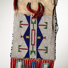 1880 Lakota Sioux Beaded Pipe Bag Water Bug Design Native American Plains