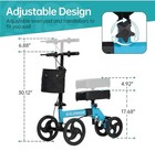 Elenker Steerable Knee Walker 10  Deluxe Medical Scooter Foot Injuries Lt Blue