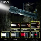 Rechargeable Led Flashlight  Dual-core Xhp70  Usb Rechargeable  Waterproof  Zoom
