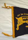Vintage Us Navy Naval  Academy 1940 s Get Em Goat Felt Pennant   Usna
