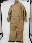 Vtg Carhartt Arctic Quilt Lined Coveralls Mens 48r Brown Duck Canvas Made In Usa