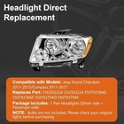 Jeep Grand Cherokee Headlights Assembly 2011-2013  2011-2017 Jeep Compass
