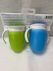 New Munchkin Miracle 360 Trainer Cup Green blue 7 Oz 2 Count  sh9 
