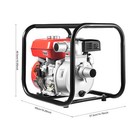 7 5hp 2in  Portable Gas Powered Water Pump Trash Water Transfer Pump W 7 5m Hose