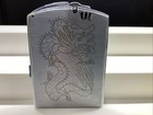 Vintage Victory Cigarette Case With Built In Lighter Dragon Etched 