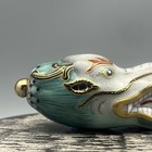 Collection Chinese Old Beijing Porcelain Carved Painted Dragon Exquisite Bottle